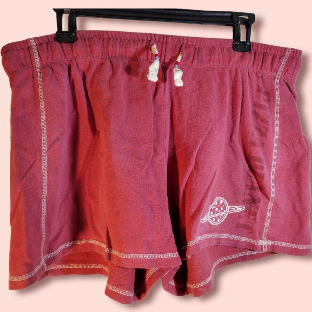 Disney Parks Pizza Planet Logo Red Pajama Shorts Boxers Unisex Used Good